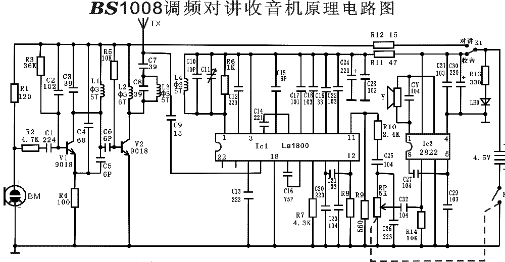 gif     1,接收机部分原理:调频信号由tx接收,经c9耦合到ic1的19脚内